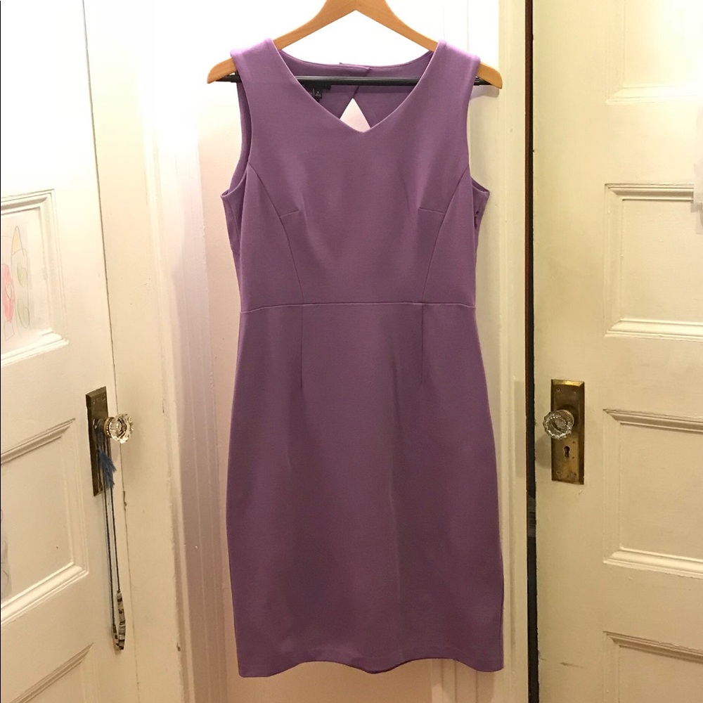 Talbots Lavender Sleeveless Sheath Dress.